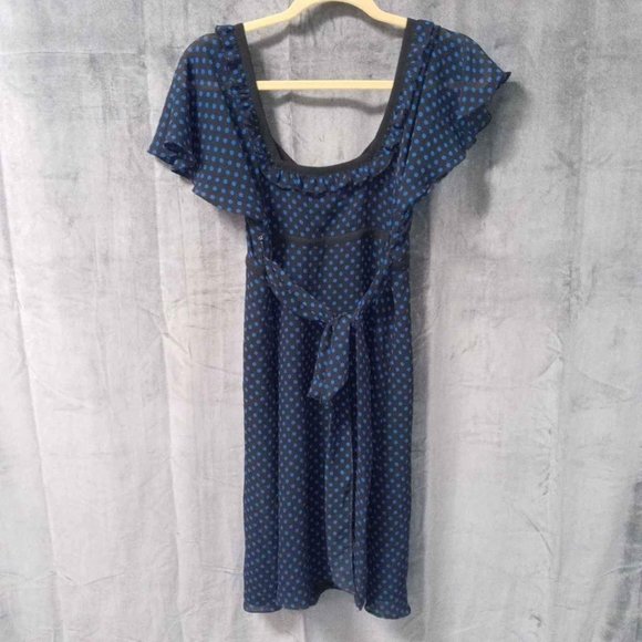 Alice Temperley Dress - Blue with Polka Dots - Size 5 - Picture 2 of 3